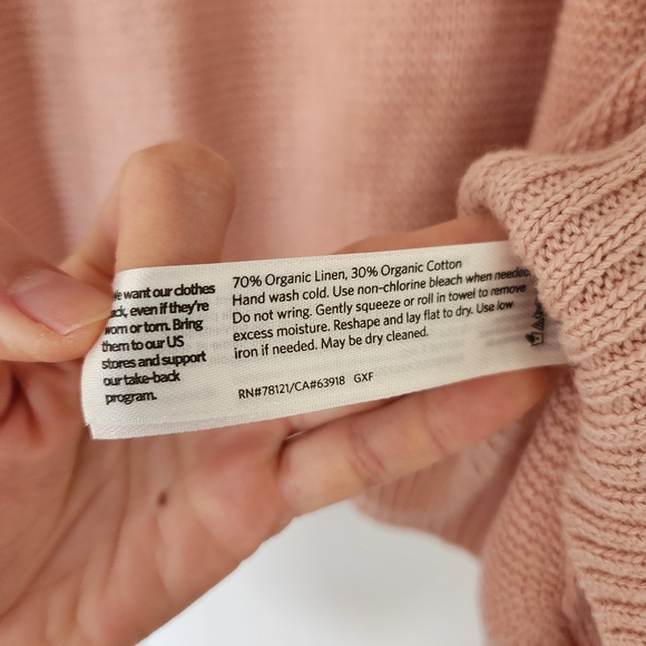 Eileen fisher organic linen cotton knit pullover M - Picture 3 of 8